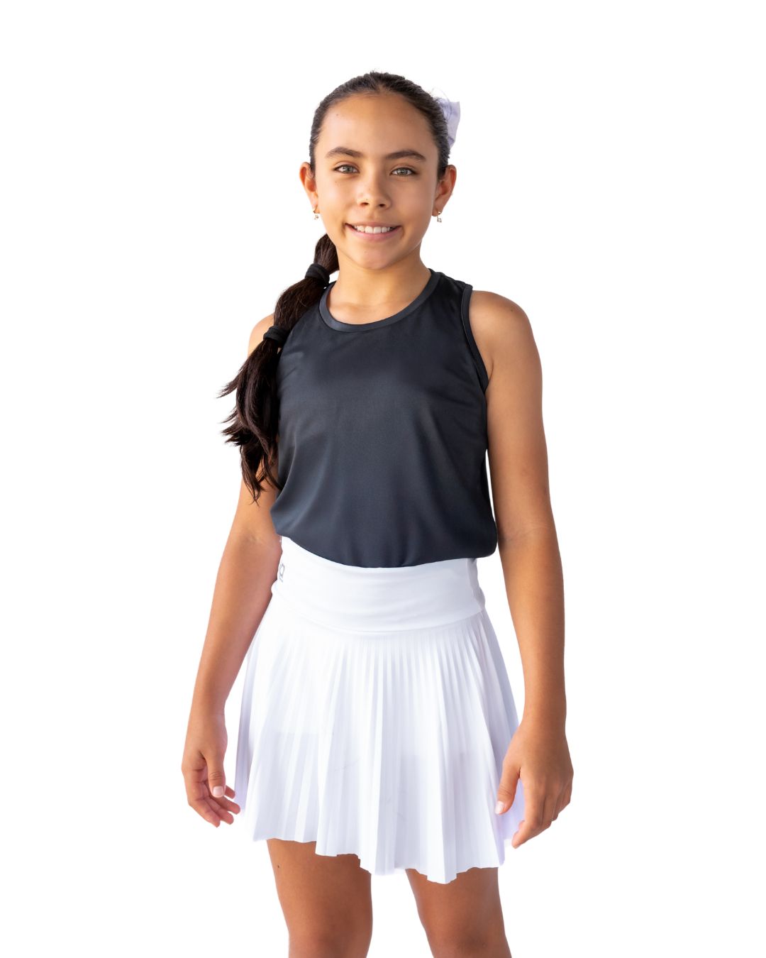 Falda Plisada Para Niña Blanca