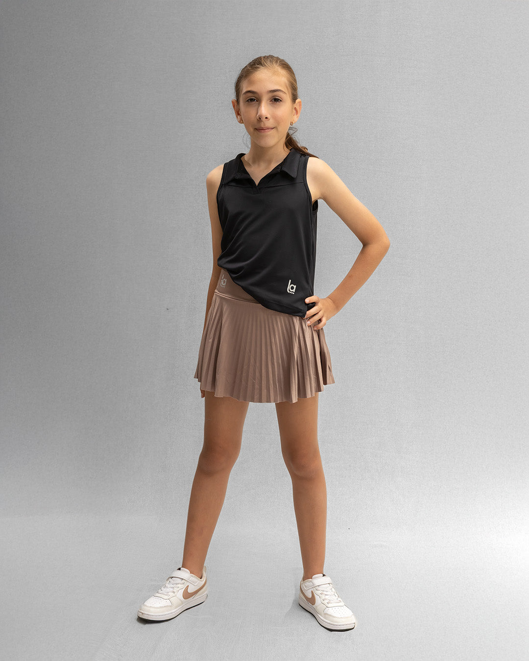 Falda Plisada Para Niña Sand