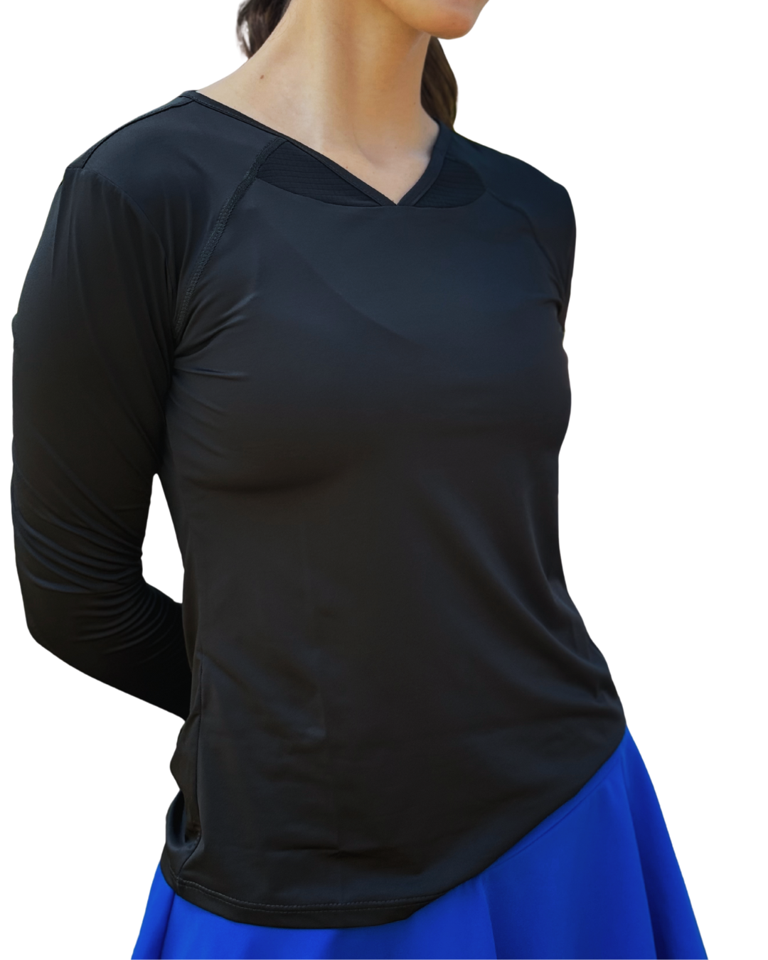 Blusa Negra Deportiva Manga Larga