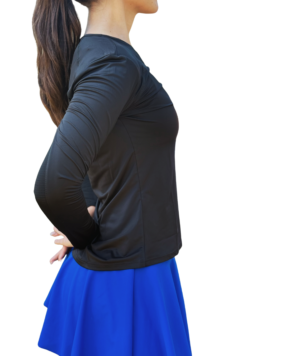 Blusa Negra Deportiva Manga Larga