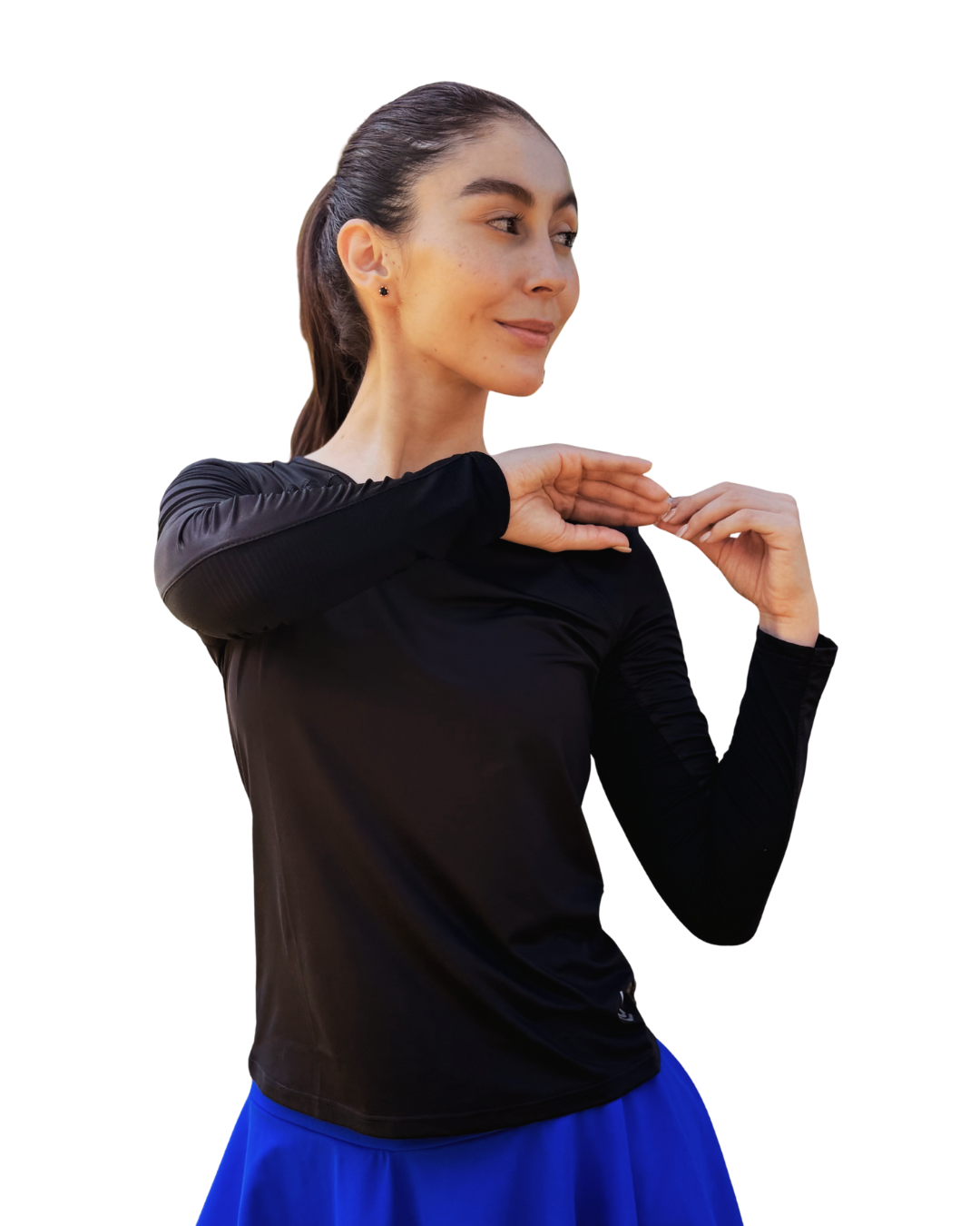 Blusa Negra Deportiva Manga Larga