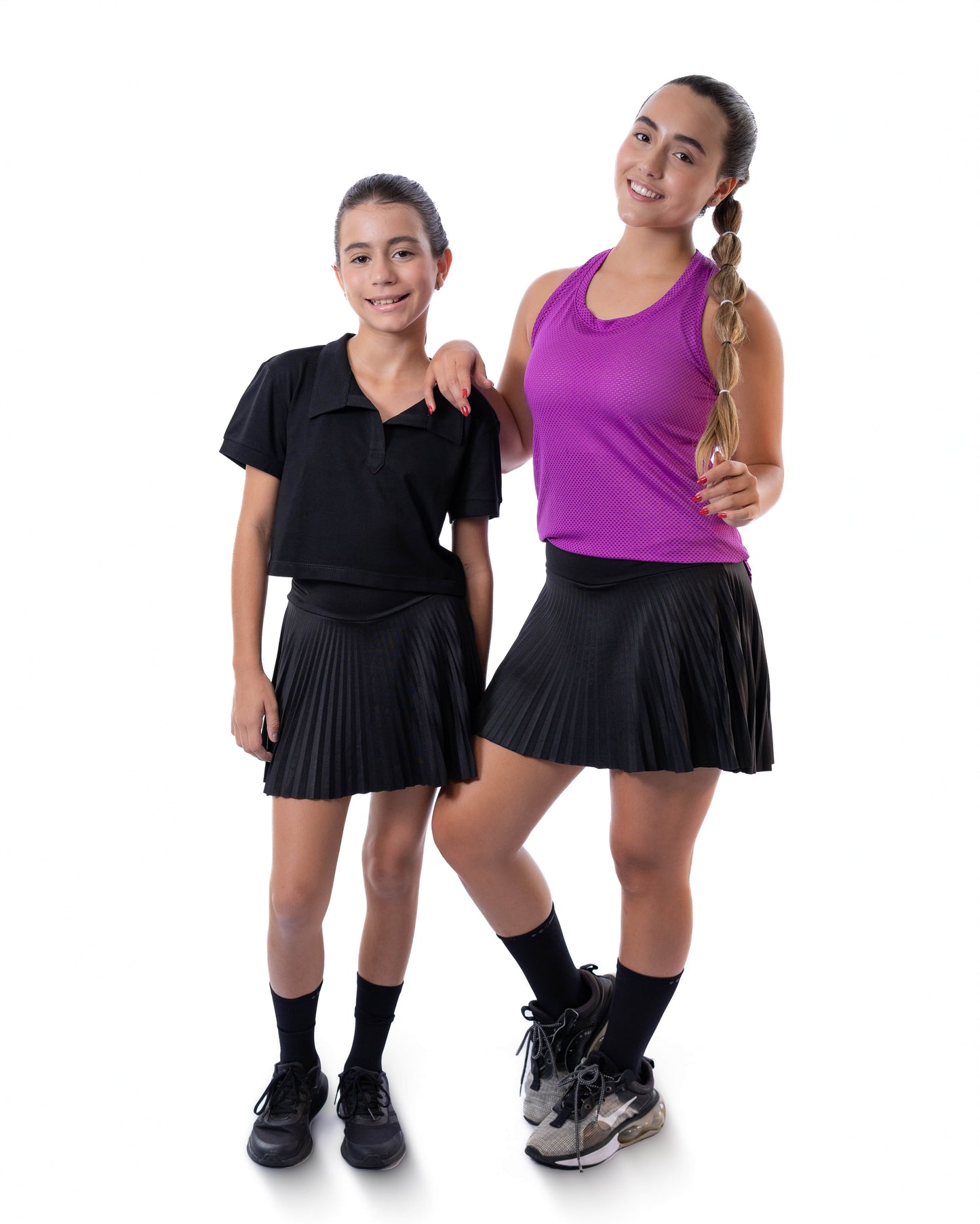 Falda Plisada Para Niña Negra
