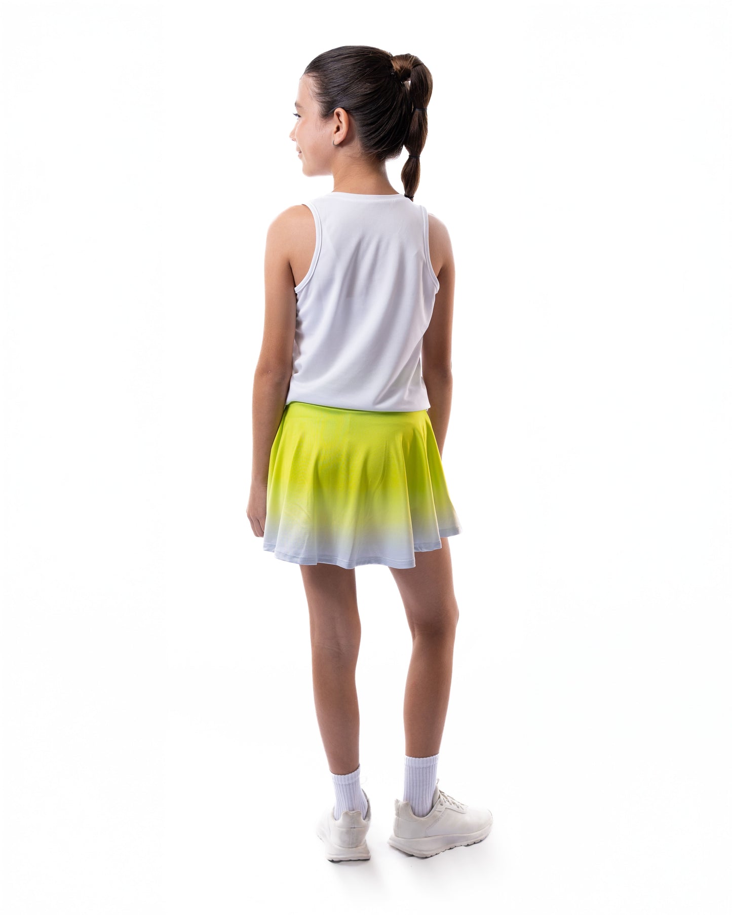 Falda Vuelo Para Niña Degrade Verde