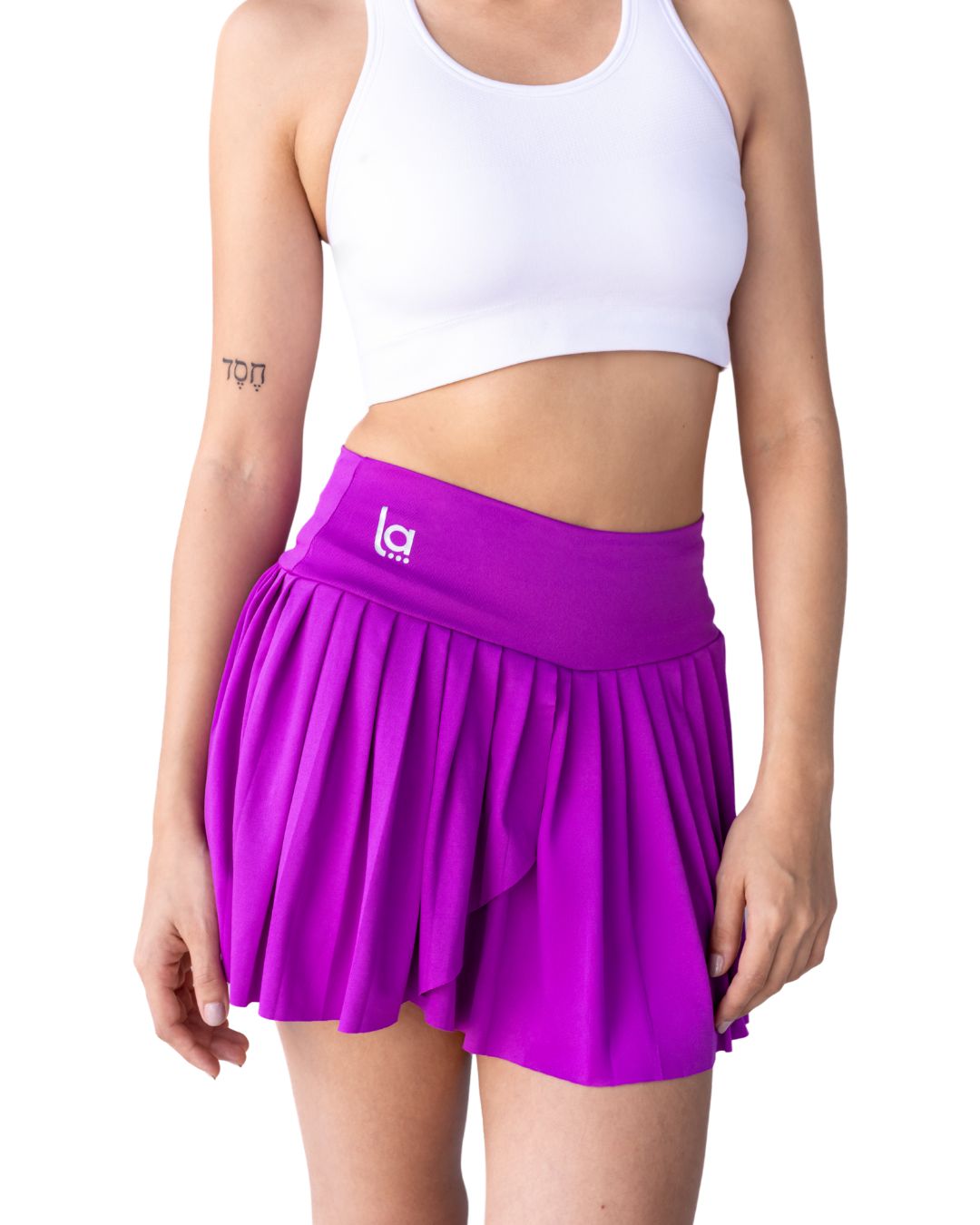 Falda short deportiva violeta