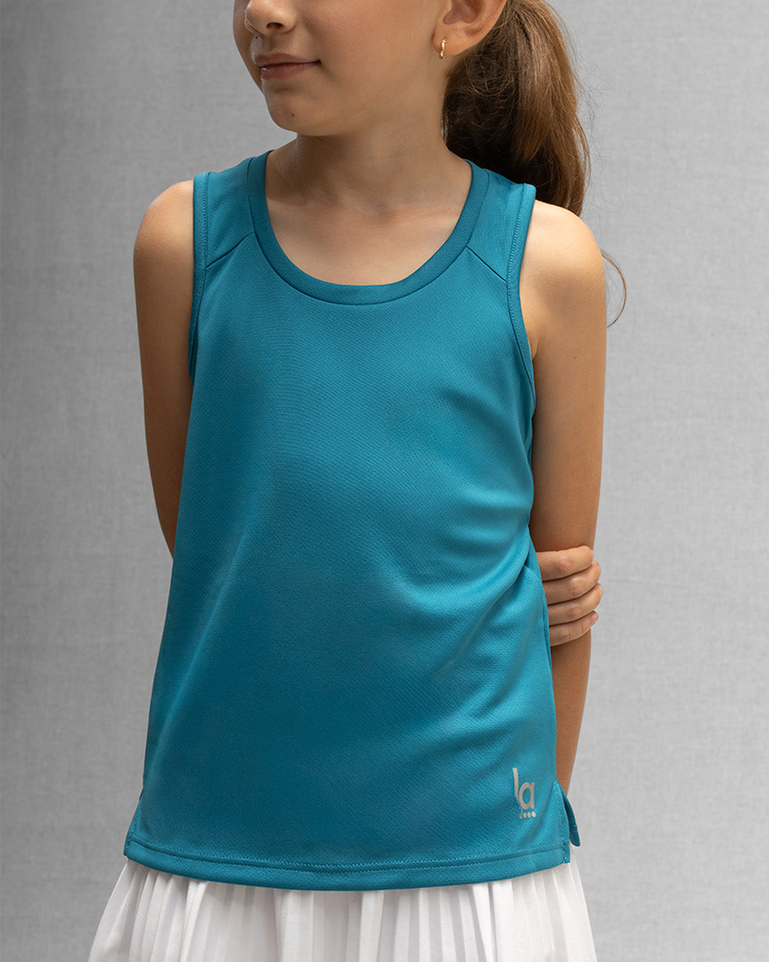 Blusa Activa Petróleo Claro Para Niña Con Protección UV
