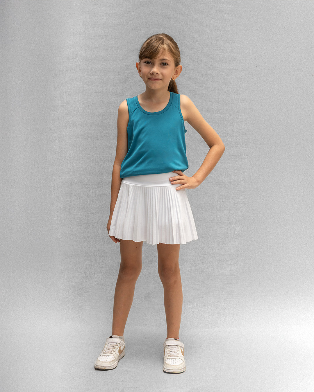 Blusa Activa Petróleo Claro Para Niña Con Protección UV