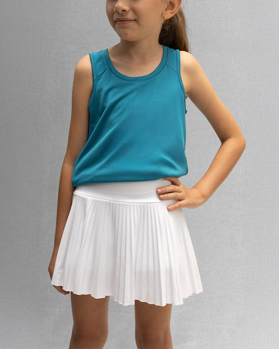 Blusa Activa Petróleo Claro Para Niña Con Protección UV