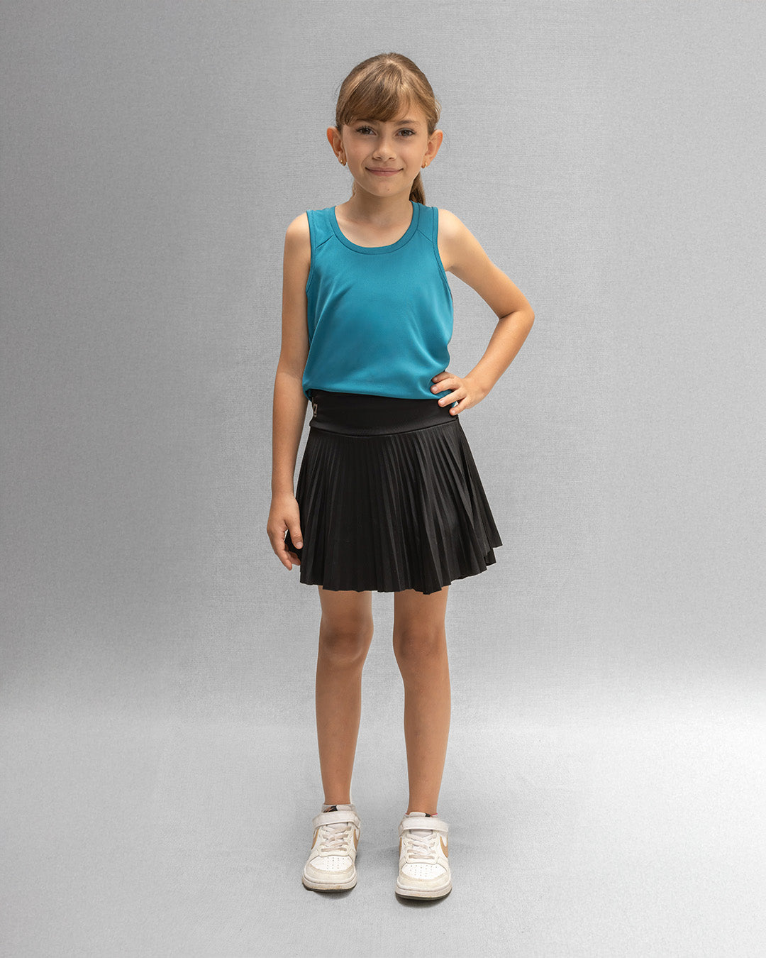 Blusa Activa Petróleo Claro Para Niña Con Protección UV