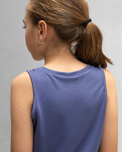 Blusa Activa Mora Azul Para Niña Con Protección UV