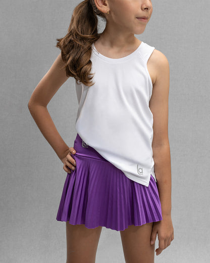 Falda Plisada Para Niña Violeta
