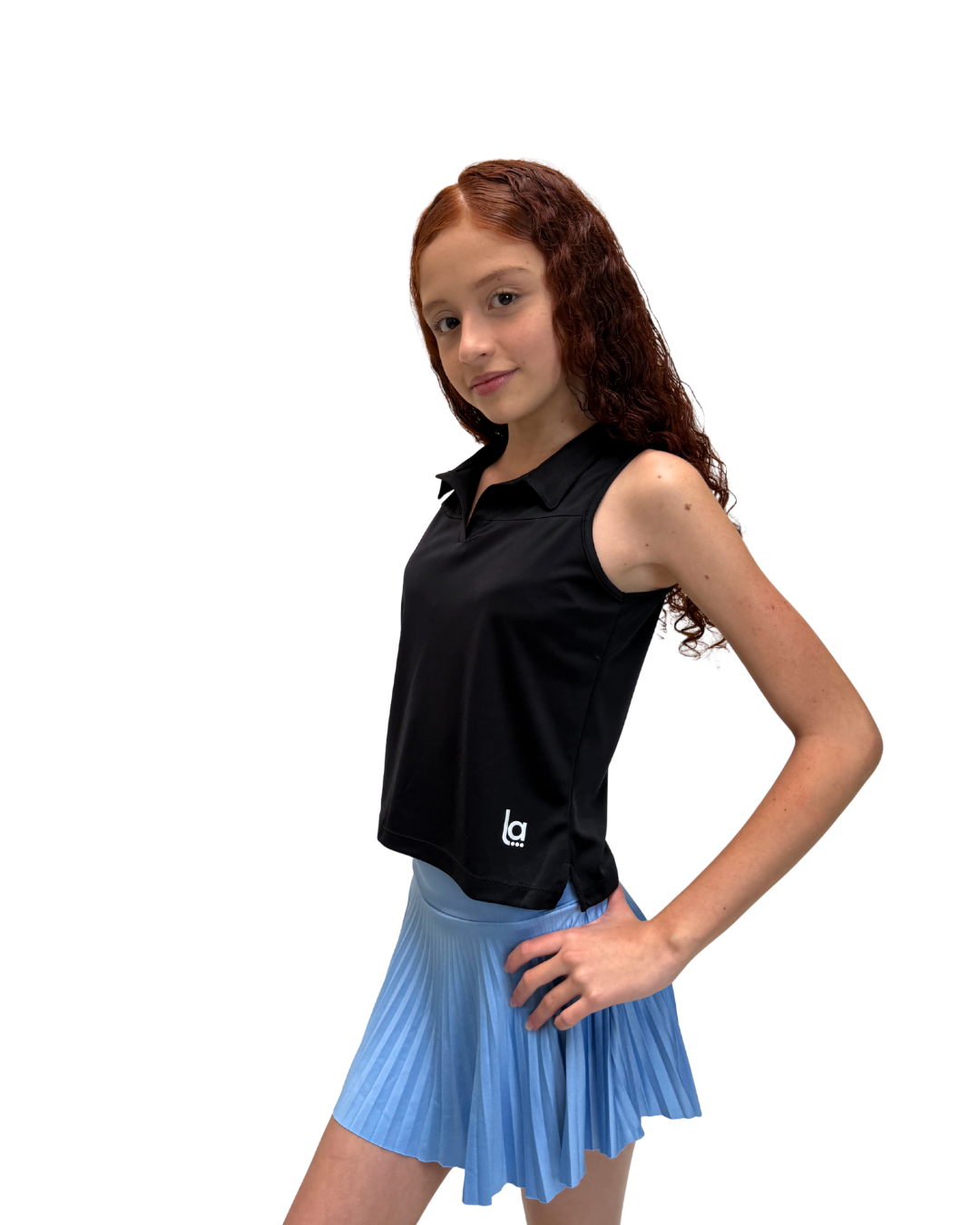 Falda Plisada Para Niña Azul