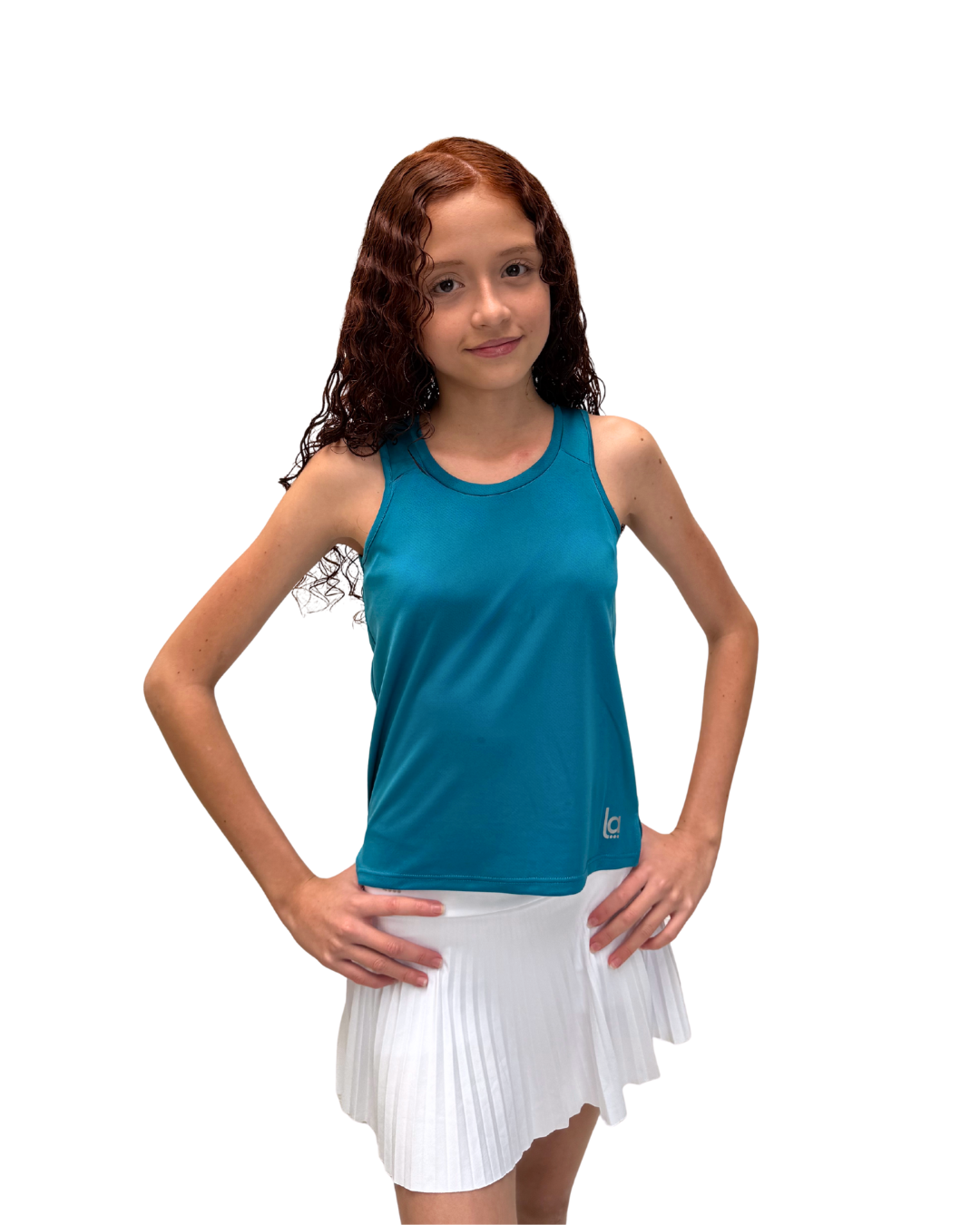 Blusa Activa Petróleo Claro Para Niña Con Protección UV