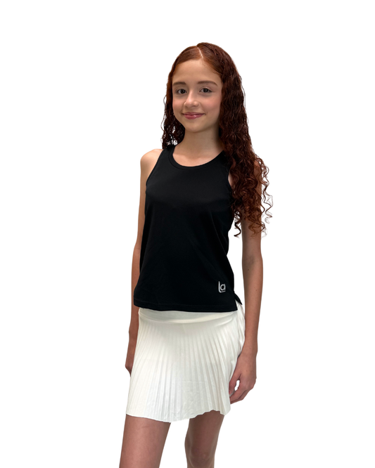 Falda Plisada Para Niña Marfil