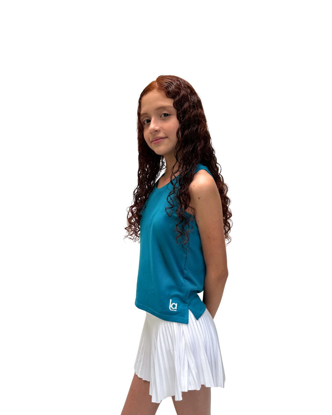 Blusa Activa Petróleo Claro Para Niña Con Protección UV