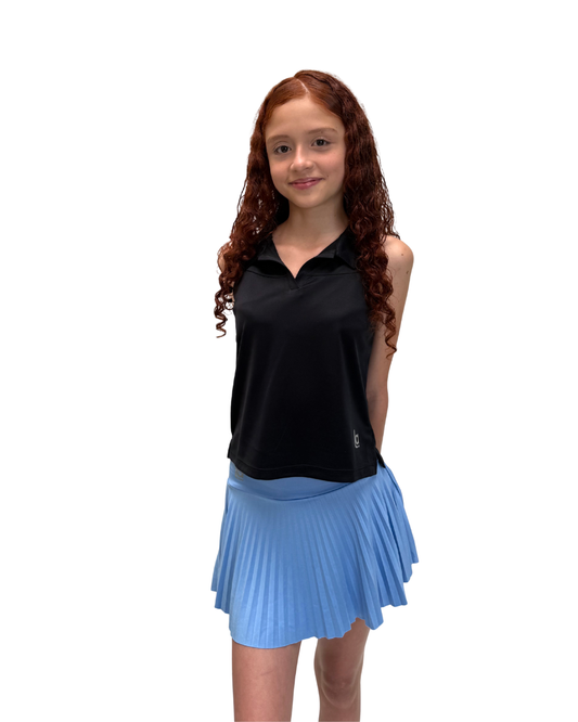 Falda Plisada Para Niña Azul