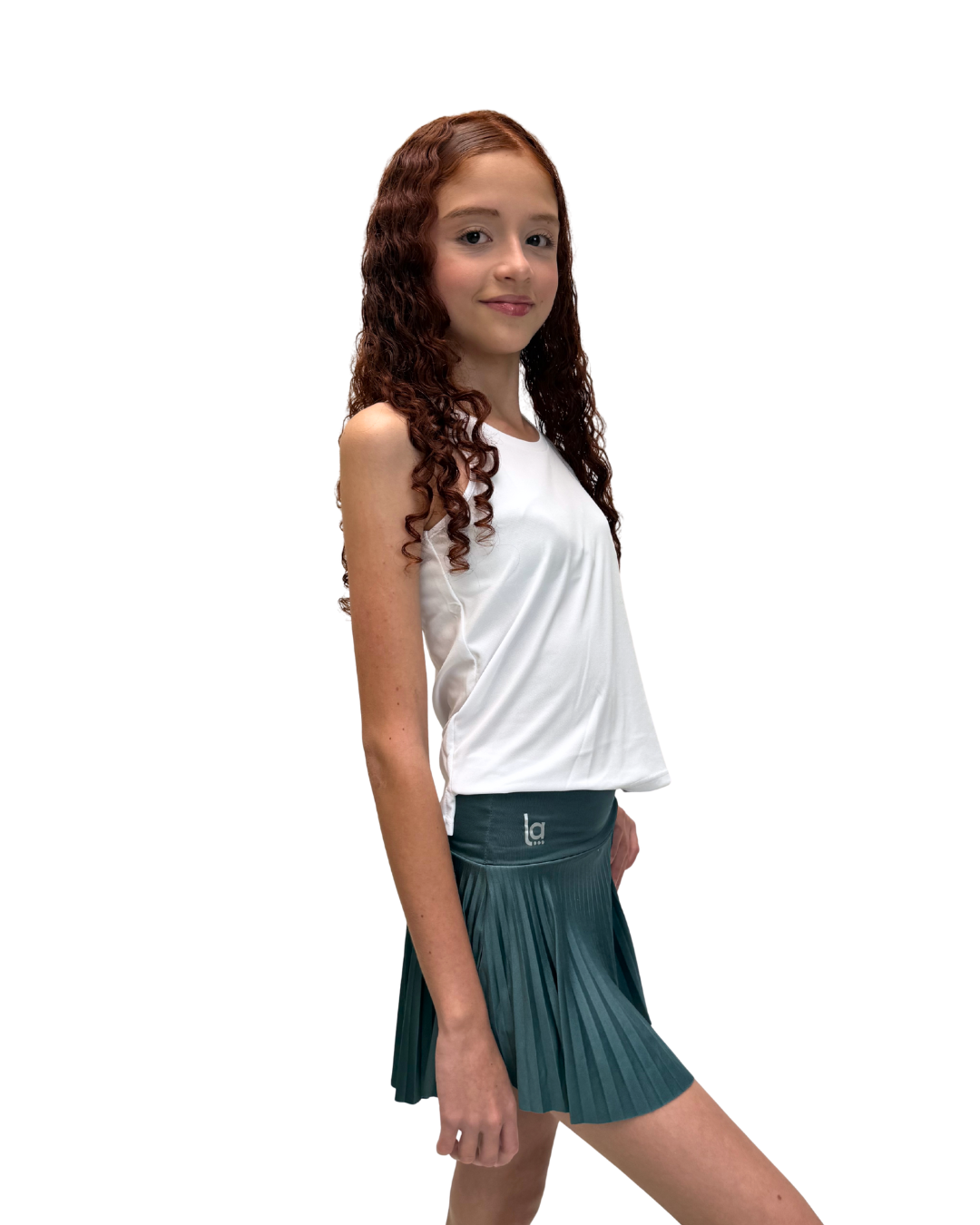 Falda Plisada Para Niña Petróleo