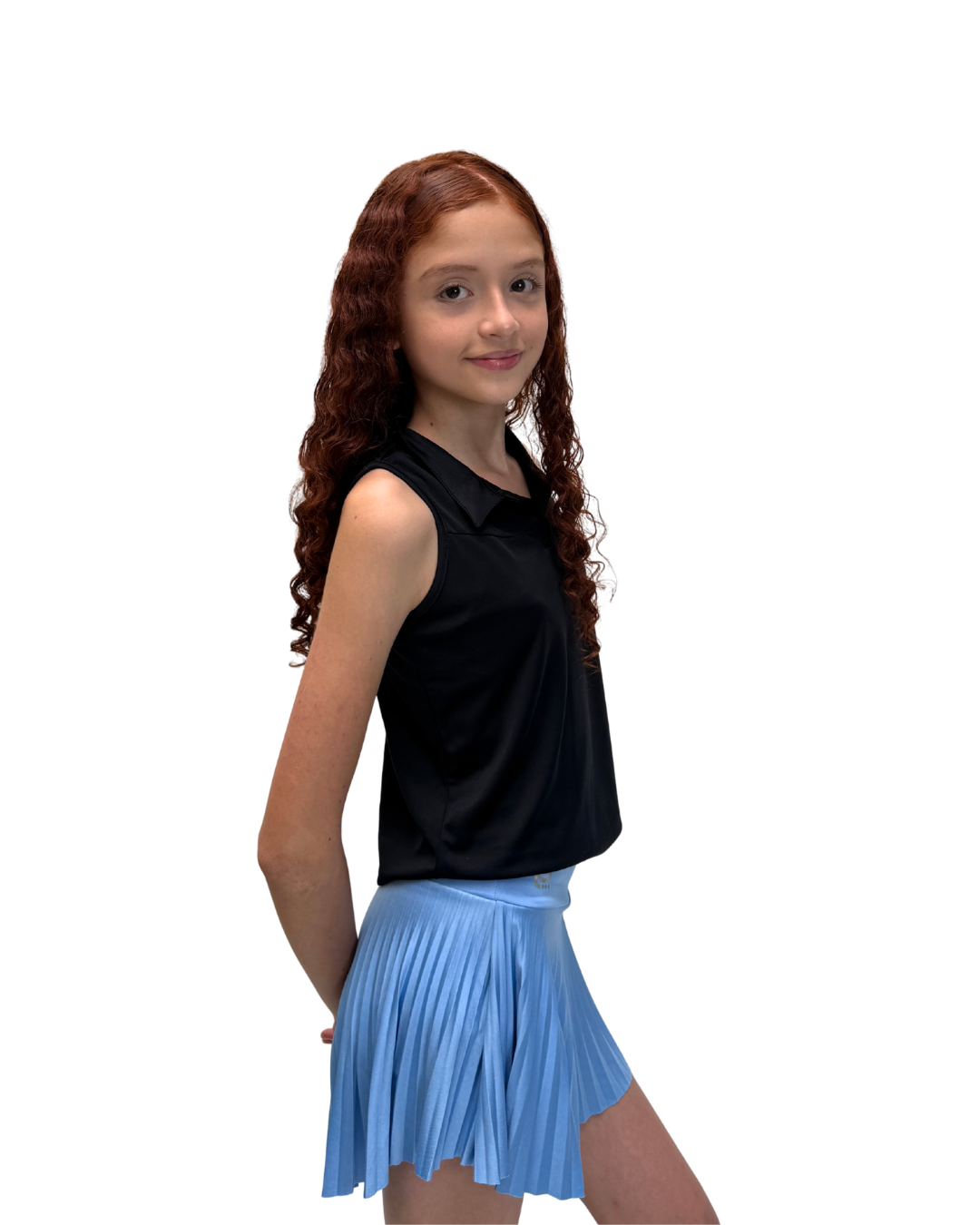 Falda Plisada Para Niña Azul