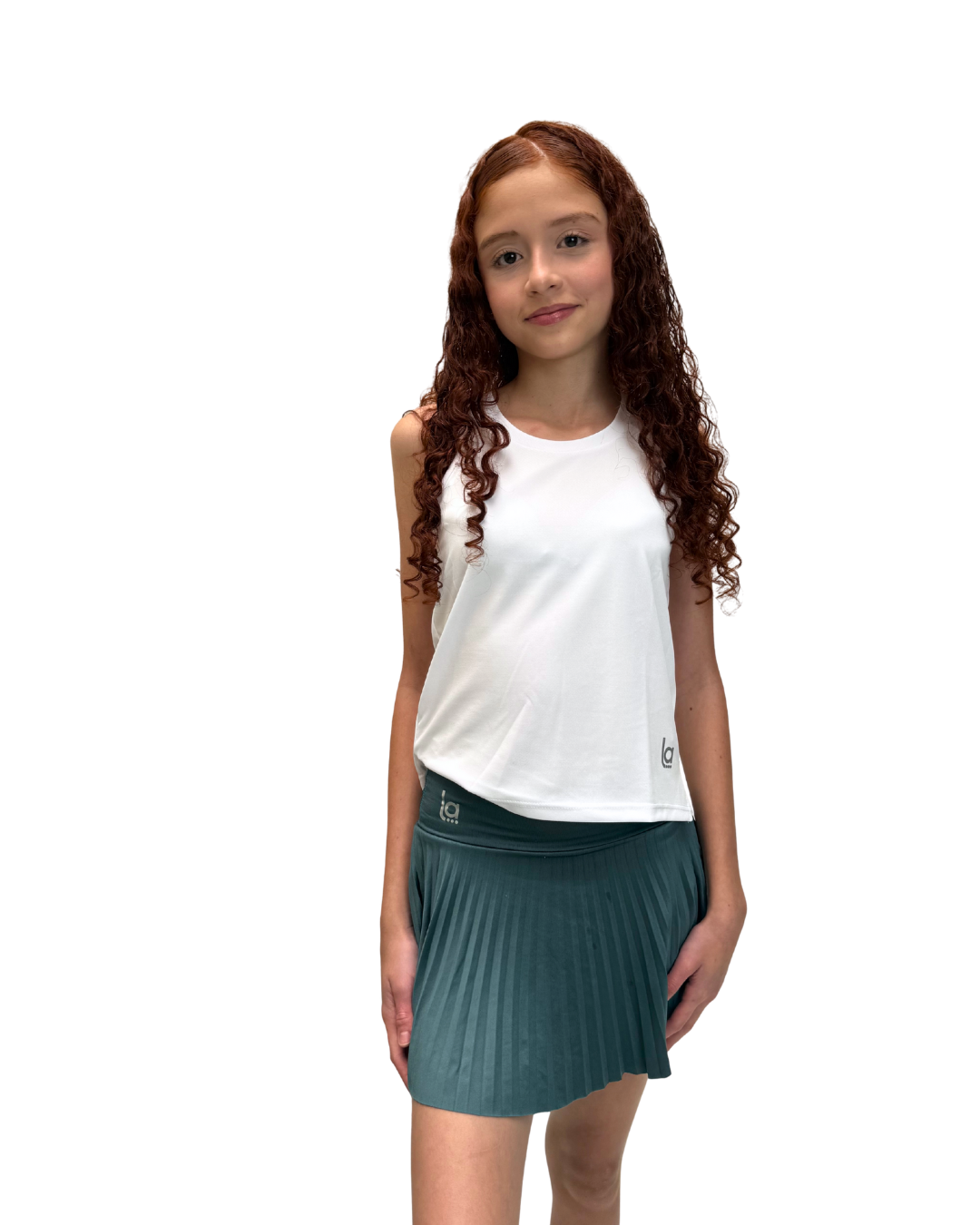 Falda Plisada Para Niña Petróleo