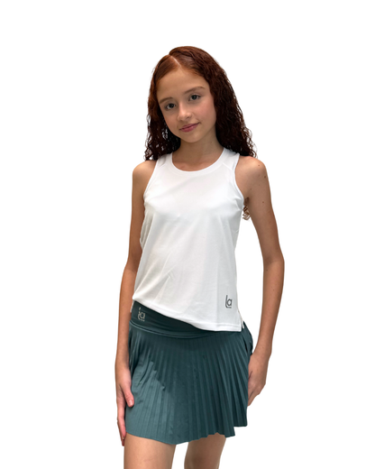 Falda Plisada Para Niña Petróleo