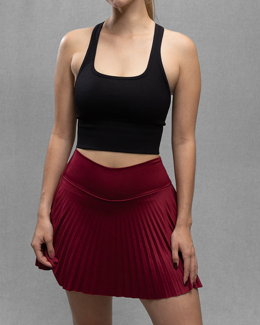 Falda Deportiva Plisada Vinotinto