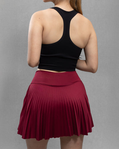 Falda Deportiva Plisada Vinotinto