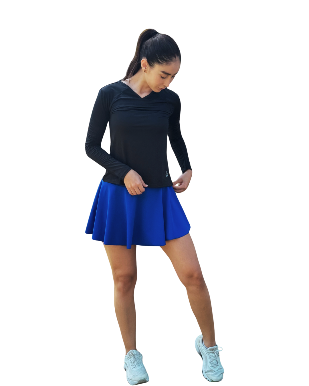 Blusa Negra Deportiva Manga Larga